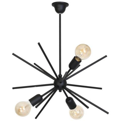 Lampada A Sospensione Gemini, Lampadario, Da Soffitto, Nero In Metallo, 49 X 49 X 60 Cm, 3 X E27, 60w en oferta