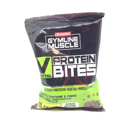 GYMLINE MUSCLE VEGETAL PROTEIN BITES CIOCCOLATO FONDENTE 54 G en oferta