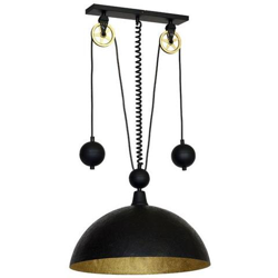 Lampada A Sospensione Perseus, Lampadario, Da Soffitto, Nero, Oro In Metallo, 45 X 45 X 100 Cm, 1 X E27, 60w precio