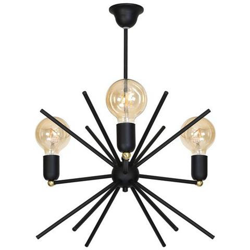Lampada A Sospensione Gemini, Lampadario, Da Soffitto, Nero In Metallo, 44 X 44 X 60 Cm, 3 X E27, 60w precio