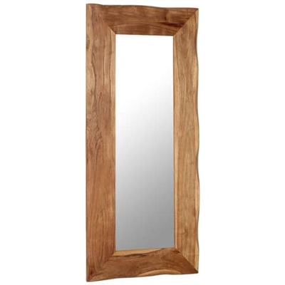 Specchio Cosmetico In Legno Massello Di Acacia 50x110 Cm