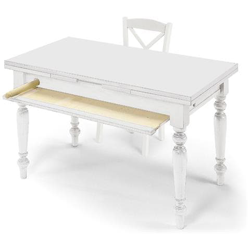 Tavolo Allungabile 140x80 Con Asse Pasta In Legno Colore Bianco Opaco características