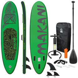 Surfboard Stand Up Paddle Board Sup Makani Pagaia Gonfiabile Verde 320x82x15 Cm en oferta