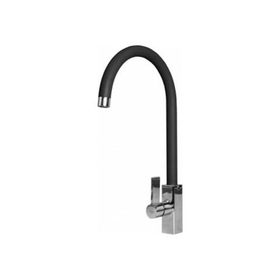 Miscelatore Monocomando con canna girevole Rain 21x40 cm Granitek Nero 40