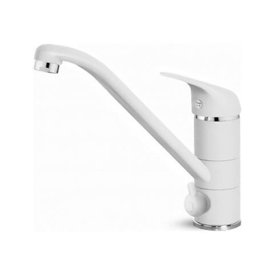 Miscelatore Filtrante Monocomando con canna girevole Madeira 22x20 cm Granitek Bianco 68