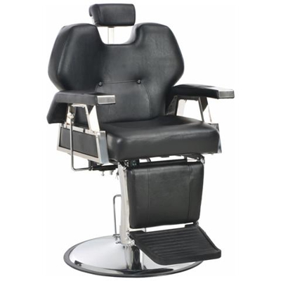 Poltrona Da Barbiere Nera 72x68x98 Cm In Similpelle