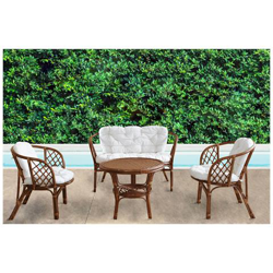 Jera - Salotto Da Giardino In Fibra Naturale en oferta