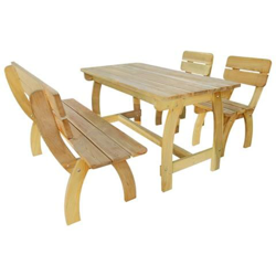 Set da Pranzo per Esterni 4 pz in Legno di Pino Impregnato precio