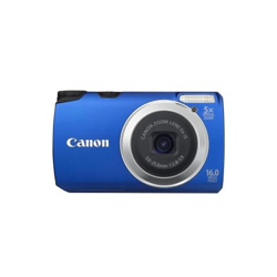Fotocamera digitale compatta Canon PowerShot A3300 IS - 16 Megapixel - Blu - 7,6 cm (3'') LCD - 16:9 - 5x Zoom Ottico - 4x - Ottico (IS) - 4608 x 3456 Immagine - 1280 x 720 Video - PictBridge - Modalità HD Movie en oferta