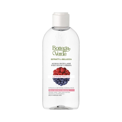 Acqua micellare - viso occhi labbra - Lampone e Mirtillo
