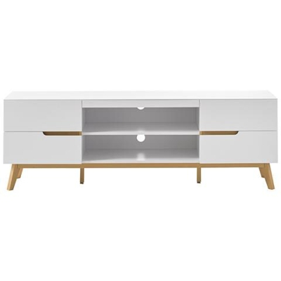 Mobile Tv Scandinavo Bianco Opaco E Rovere Skive