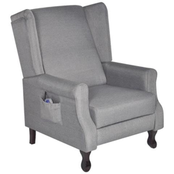 Poltrona Tv Massaggio In Tessuto Grigio Regolabile Reclinabile precio