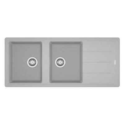 Lavello BFG621AL 2 Vasche Gocciolatoio Reversibile Dimensioni 116 x 50 cm Colore Alluminio Serie Boston