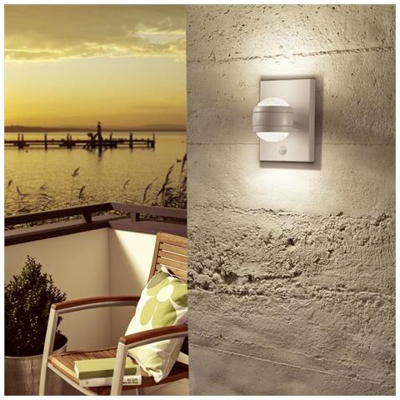 Lampada a LED Sensore da Parete Esterna Sesimba 1 2x3,7W Grigio