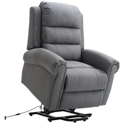 Poltrona Relax Massaggiante Riscaldante Con Sistema Alzapersona, Grigio en oferta