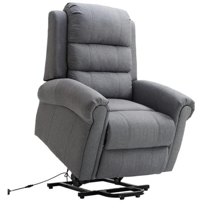 Poltrona Relax Massaggiante Riscaldante Con Sistema Alzapersona, Grigio