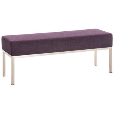 Panca Cp019 Con Seduta Imbottita Design Moderno 40x121x46cm Tessuto Viola