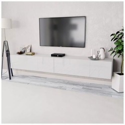 Mobili Porta Tv 2 Pz In Truciolato 120x40x34 Cm Bianco Lucido precio