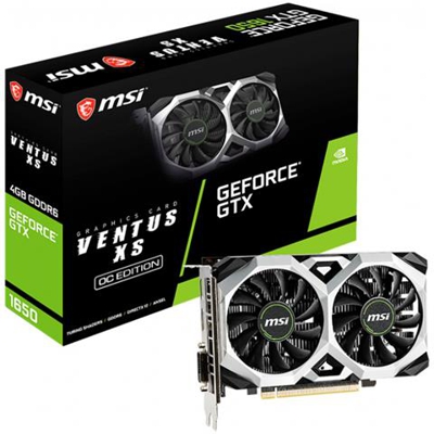 GeForce GTX 1650 4 GB GDDR6 Pci-E 1 x DVI-D / 1 x DisplayPort / 1 x HDMI Ventus XS OC