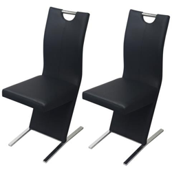 Vidax Sedie Per Sala Da Pranzo 2 Pezzi In Pelle Sintetica Nero en oferta