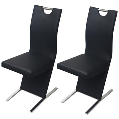 Vidax Sedie Per Sala Da Pranzo 2 Pezzi In Pelle Sintetica Nero