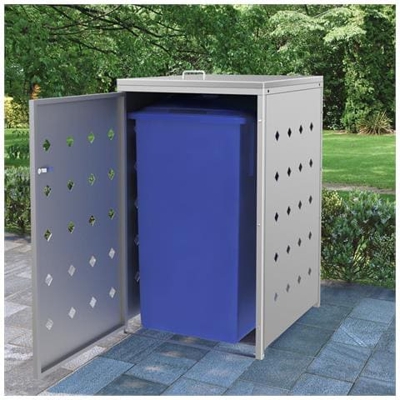 Copribidone Per Spazzatura Singolo 240 L In Acciaio Inox