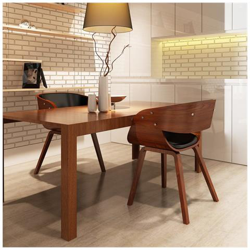 Set Di 2 Sedie In Legno Marrone en oferta