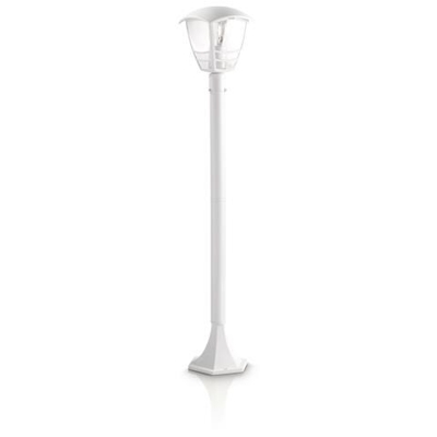 Lampione Palo da Esterno in Alluminio Bianco 100 cm