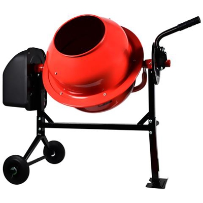 Betoniera 70l 275w 220v Impastatrice Elettrica Miscelatore Cemento Con Due Ruote Con Certificazione Ce
