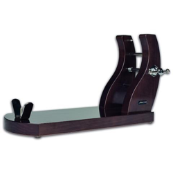 Porta Prosciutto - Legno Di Bambù Laccato Di Color Mogano - Colore Marrone en oferta