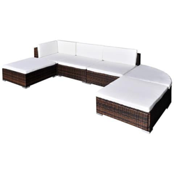 Set Seduta In Polirattan Marrone Mobili Per Giardino 16 Pz en oferta