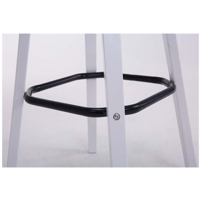 Set 2 Sgabelli Bar Avika In Similpelle Imbottiti - Coppia Sedie Alte Bancone con Schienale - Sgabelli Banco Tulip H74CM Arancione Bianco