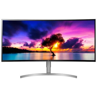 38WK95C Monitor da 38'', Curvo, 21:9 UltraWide LED IPS HDR 10 (3840 x 1600), FreeSync 75 Hz, Multitasking, Audio 20 W con Supporto Bluetooth, HDMI, Display Port, USB 3.0, USB-C