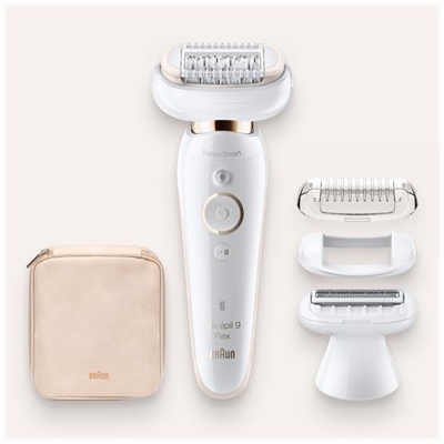 Epilatore Silk-épil 9002 Flex Wet&Dry Colore Bianco / Oro