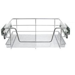 3 Cestelli Estraibili Per Mobile Da Cucina Largo 50cm Con Guide Telescopiche A Sfere en oferta