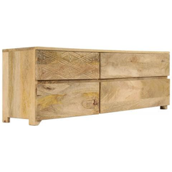 Mobile Porta Tv In Legno Massello Di Mango 120x30x40 Cm características