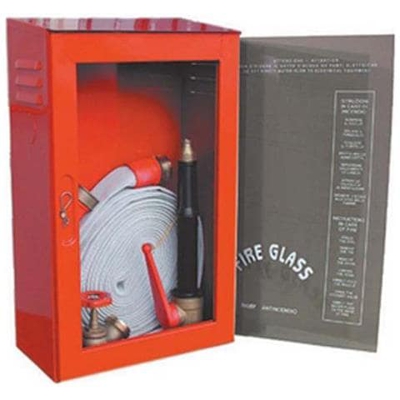 CASSETTA ANTINCENDIO DA ESTERNO DN 45 CON LANCIA 3 EFFETTI mm 580 x 370 x 200