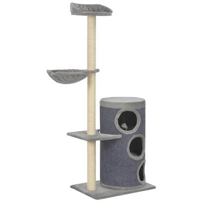 Albero Per Gatti Con Tiragraffi In Sisal Grigio 148 Cm