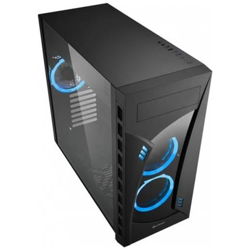 Case Night Shark Middle Tower ATX / EATX / Micro-ATX / Mini-ITX 2 Porte USB 3.0 Colore Nero / Bu (Finestrato) precio