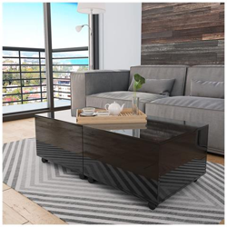 Tavolino Da Caffè Lucido Nero 120x60x35 Cm en oferta