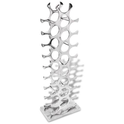 Portavini In Alluminio Argento 27 Bottiglie