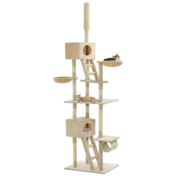 Albero Per Gatti Con Tiragraffi In Sisal 230-260 Cm Beige precio