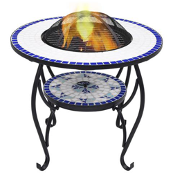 Tavolo Con Braciere A Mosaico Blu E Bianco 68cm In Ceramica precio