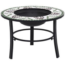 Braciere Con Mosaico Verde 68 Cm In Ceramica características