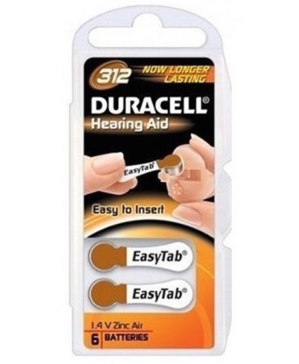Duracell Zinc Air Et 312 6 Pile