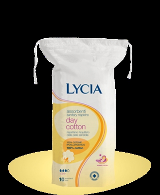 Lycia Day Cotton Assorbenti Ipoallergenici Con Ali 10 Pezzi