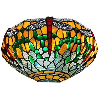 Applique dragonfly Applique con paralume in vetro saldato lavorazione Tiffany WD12123