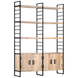 Libreria A 4 Livelli Legno Massello Di Mango 124x30x180 Cm características