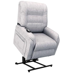Poltrona Alzapersona TV Reclinabile Grigio Chiaro in Tessuto en oferta