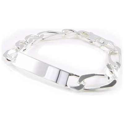 braccialetto con targhetta per argento per per gli uomini 'adam' - [ e1127]